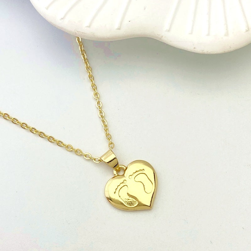 Versatile Heart-shaped Micro Inlaid Zirconium Necklace